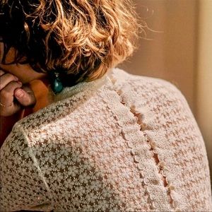 NWT Sezane Amal Top White Lace Size 2